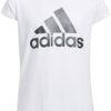 adidas Girls' Short Sleeve Cotton Essential T-Shirt Top