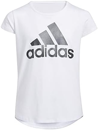 adidas Girls' Short Sleeve Cotton Essential T-Shirt Top
