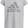 adidas Girls' Short Sleeve Cotton Essential T-Shirt Top