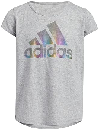 adidas Girls' Short Sleeve Cotton Essential T-Shirt Top