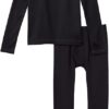 Cuddl Duds Boys Cold Weather Fleece-Lined Thermal Underwear 2-Piece Set - Kids Long Sleeve Top and Leggings Long Johns