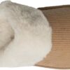 Cuddl Duds Women Indoor Corduroy Foam Insole Cozy Faux Fur Lining Clog Slip On Slipper House Shoes With Skid Resistant Bottom