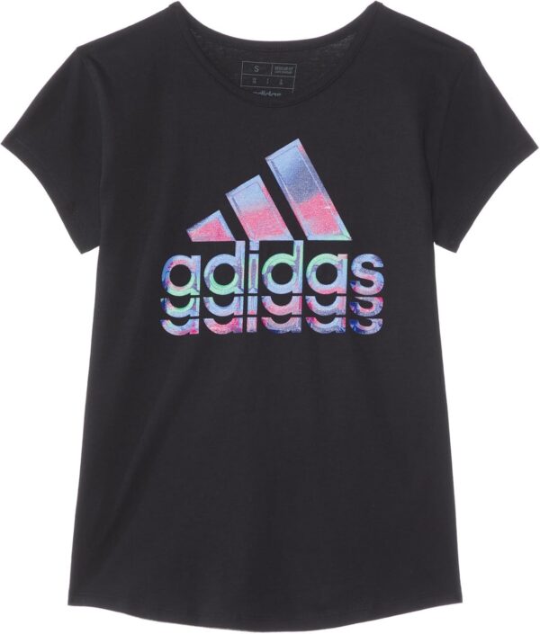 adidas Girls' Short Sleeve Cotton Essential T-Shirt Top