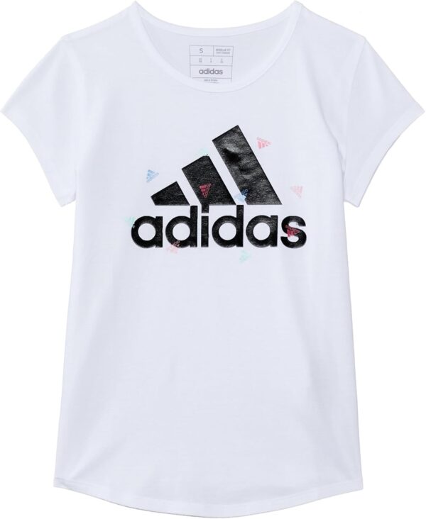 adidas Girls' Short Sleeve Cotton Essential T-Shirt Top