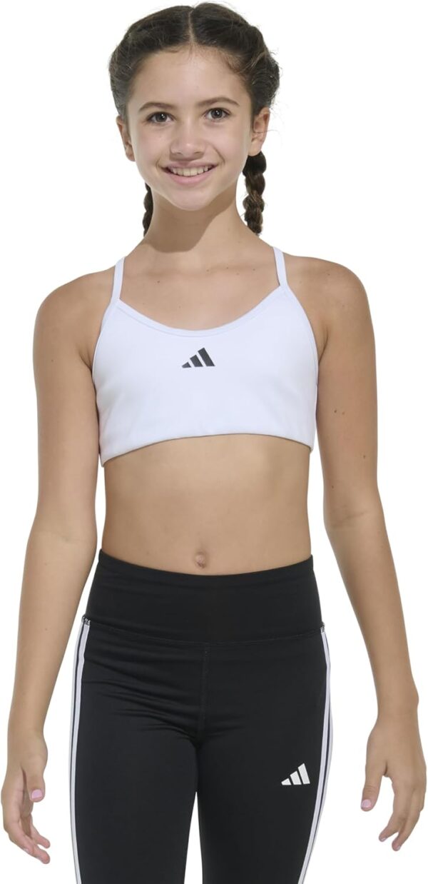 adidas Girls' Padded Y Back Sports Bra