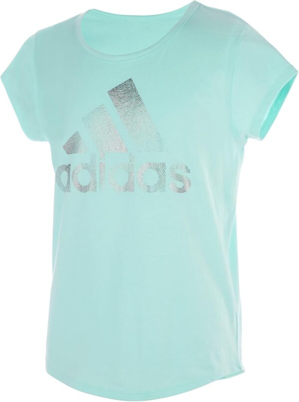 adidas Girls' Short Sleeve Cotton Essential T-Shirt Top